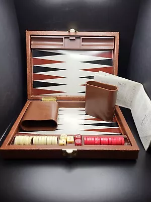 Vintage Travel Magnetic  Briefcase Style 9 X13  Backgammon Game Set  • $15