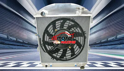 FOR Ford Chev Chevy Engine Model T-Bucket Grill 1924-1927 Aluminum Radiator+FAN • $177