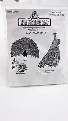 Local King Rubber Stamp “Fancy Peacock” Set Of 4 Cling Stamps NEW • $7.99