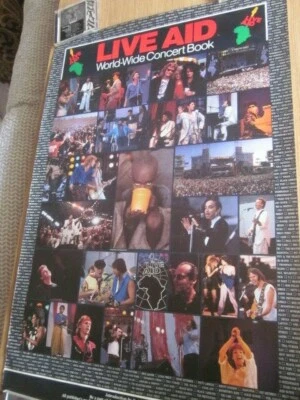 $23 • Buy Live Aid 1985 World-Wide Concert Book Promo Poster Kevin Mazur Ken Regan Queen 