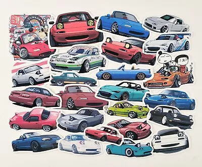 25pc Japanese Classic Mazda MX5 Miata Vinyl Stickers JDM Fans • $12