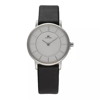 Danish Design IV12Q789 Silver Dial Stainless Steel Leather Quartz Women's Watch • $45