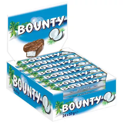 (Pack Of 24) Bounty Coconut Bar Covered Milk Chocolate 24 Count 24x57g • $24