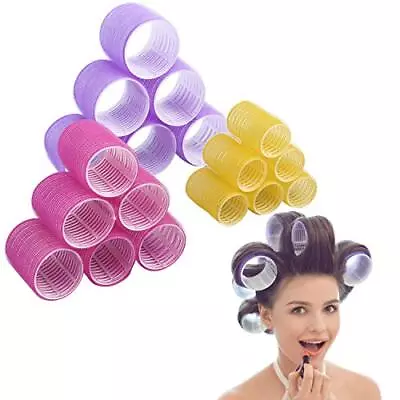 Jumbo Size Hair Roller Sets Self Grip Salon Hair Dressing Curlers Hair Cur... • $22.60