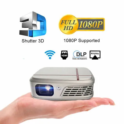 £242.99 • Buy 3300LMS Pico WiFi DLP Projector 1080p 3D Home Cinema Wireless Travel Halloween
