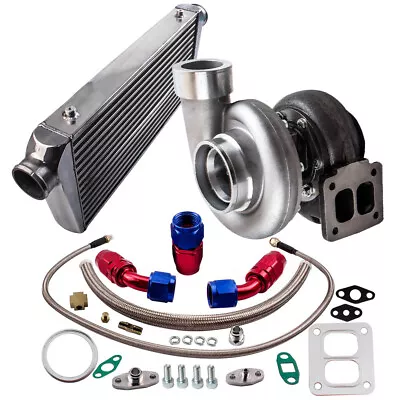 GT45 1.05 A/R Turbocharger + 600x300x76 Intercooler + Oil Feed Return Line Kit • $615.99