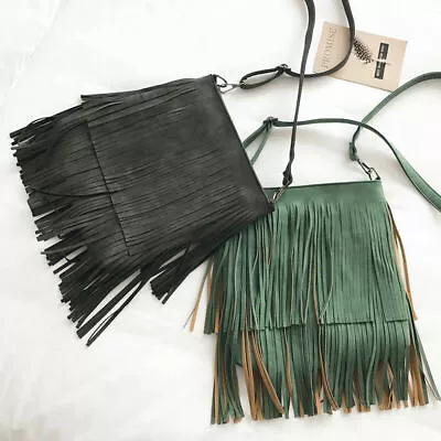 £11.99 • Buy Women's Lady Fringe Messenger Shoulder Tassel Bag Handbag Ladies Crossbody Bag