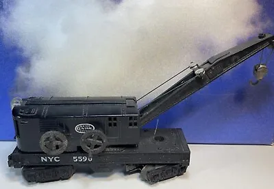 VINTAGE MARX O-GAUGE TRAINS 5590 NEW YORK CENTRAL CRANE CAR Metal USA Black • $44.95