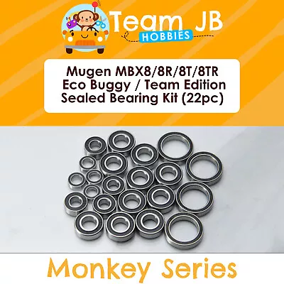 Mugen MBX8/8R/8T/8TR Eco Buggy / Team Edition -22 Pcs Rubber Sealed Bearings Kit • $18.99