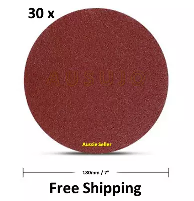 30 X 180mm / 7   40 - 400 Grit Plaster Drywall Sanding Discs Pads Hook Loop • $35