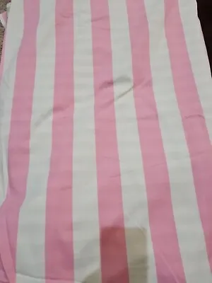 Pottery Barn TWIN Duvet Cover Pink  Strip Reversible Green Stripe Excellent  • $24.95