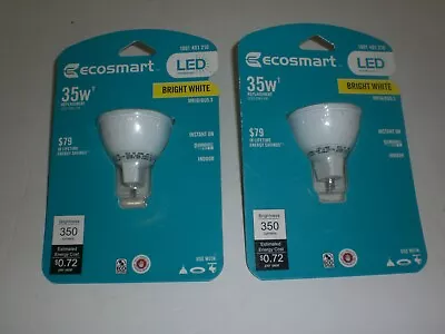 Ecosmart 35-Watt Equivalent BRIGHT WHITE MR16 GU5.3 INDOOR  LED LOT OF 2 • $12