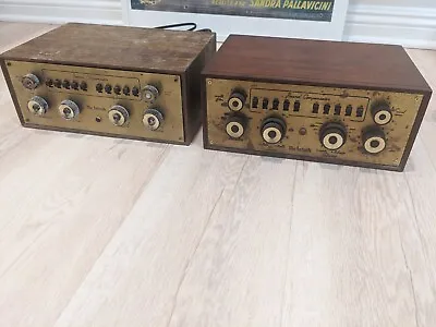McIntosh C8S (Rare) & C8 Tube Preamplifiers Wood Cabinets (Before C11 C20 C22) • $1499
