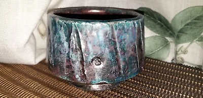 Studio Pottery Raku Tea Bowl Shaun Hall • £15