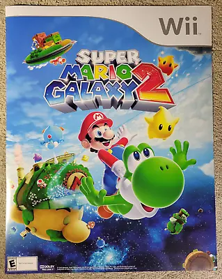 Authentic Super Mario Galaxy 2 (Nintendo Wii) Video Game Promo Poster 28x22 RARE • $149.95