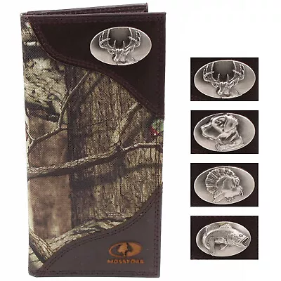 ZEP-PRO Mens Mossy Oak Nylon/Leather Wildlife Concho Wallet • $47.99