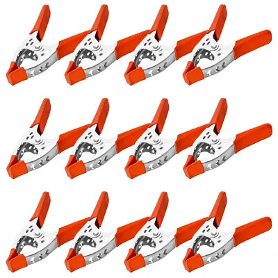 12 Pack 6  Inch Clamp Large Heavy Duty Spring Metal 2.5 Inch Jaw Opening • $19.99