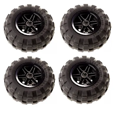 ☀️NEW Lego 56x26 Technic Balloon Tires LOT OF 4 With Black Wheels NXT Mindstorms • $20.22