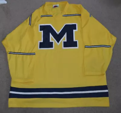 Vtg Michigan Wolverines Hockey Jersey K1 Blank 2XL • $39.95