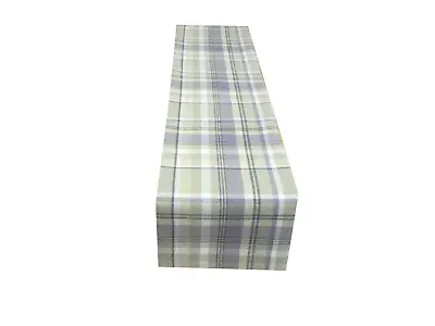 Skye Sage Green Tartan Plaid Faux Wool Lined Table/Bed Wedding Runner Made UK • £17.99