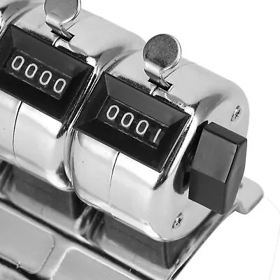 Mechanical Counter Metal Manual Clicker 4‑Digit 5 Units Stainless Steel Tally • $33.20