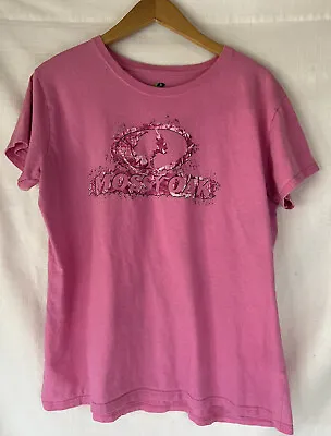 Women's XL Mossy Oak Hot Pink Camo Short Sleeve T-Shirt Hunting • $12