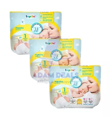 Lupilu Size 1 Newborn 72  Nappies Size 1 ( 2-5kg/4-11 Lbs) Nappies Baby Newborn • £10.78