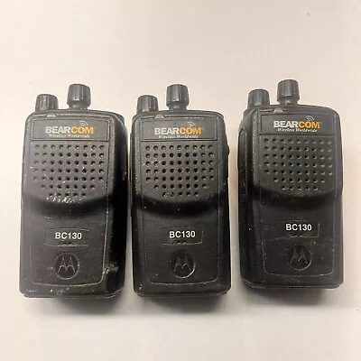 Lot Of 3 MOTOROLA BEARCOM BC130 AAH84KDJ8AA2AN VHF 150-174 UNTESTED AS IS • $32.99