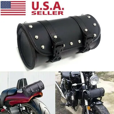 Leather Pouch Tool Front SaddleBag Bag Motorcycle Luggage Fork Storage Handlebar • $9.95