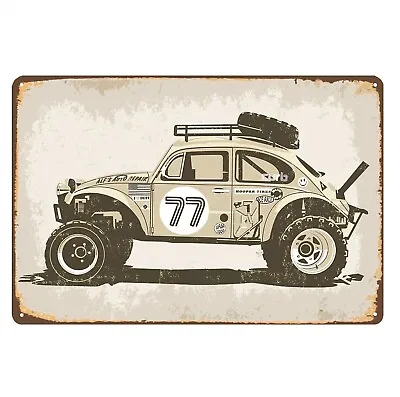 Vw Baja Bettle Buggy Car Metal Poster Tin Sign 20x30cm • $14.90