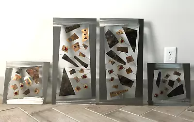 C JERE Signed Modern Abstract Metal Wall Sculpture 4 Piece Set 2005 • $349