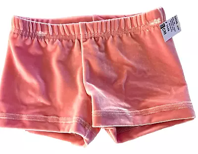 Gk Pink Velvet Child Medium Micro Mini Dance Cheer Gym Workout Shorts Sz M Nwt! • £22.45