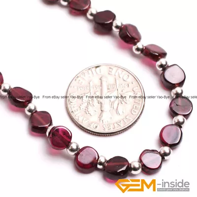 Natural Garnet Gemstone Beads Charms Necklace Handmade Jewelry Gift 16-18 Inch • $10.54