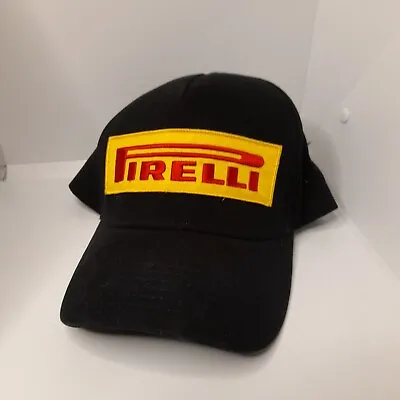Pirelli Black Embroidered Strapback Adjustable Hat Cap F1 Motorsport Pre-Owned  • $22.95