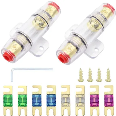 ANL Fuse Holder 100A 80A 60A 30A Fuses Kit For Car Speaker Subwoofer Accessories • $15.20