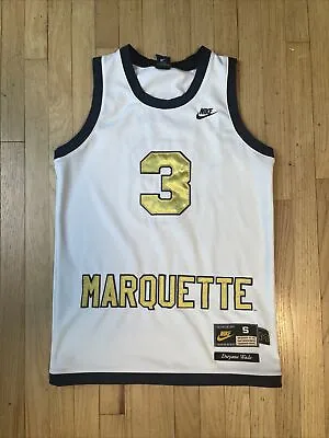Dwyane Wade 1977 Marquette Greats & Glory White Nike Authentic Jersey Men S/M • $35