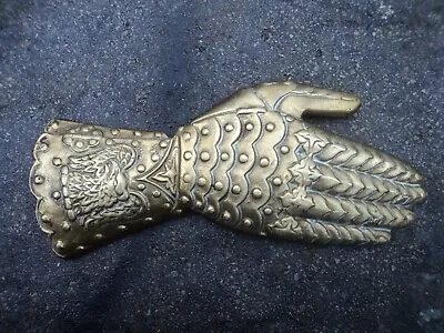 Antique Brass/bronze Life Size Eagle Motif Glove/gauntlet Wall Plaque - Unusual • £79.99