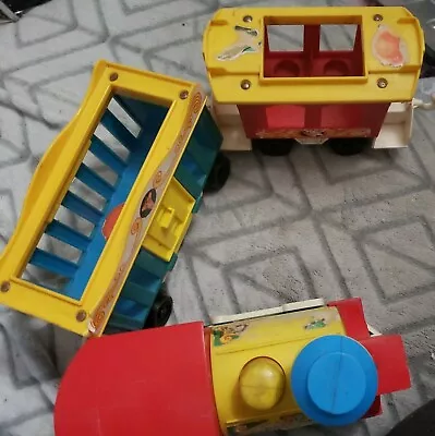 Vintage 1970s Fisher Price Little People Circus Train 991. 3 Cars Only • $22