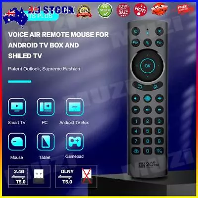 G20BTS PLUS Smart Voice Remote Control 2.4G RF Wireless For Android TV Box * • $19.37