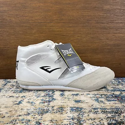 NWT Everlast Boxing Shoes Trainer White Leather Mid Mens Sz 11.5M 8000 New • $64.99