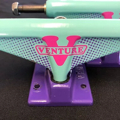 Rare Htf Venture  Get Rad  Seafoam Skateboard Trucks [pair Of 2] Not Indy Euc 8  • $45