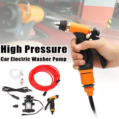 12V Car Washer Portable Water Pump Kit Sprayer Cleaner Hose Van High Pressure • £14.99