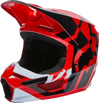 Fox Racing V1 Lux Youth MX Offroad Helmet Flo Red • $67.92