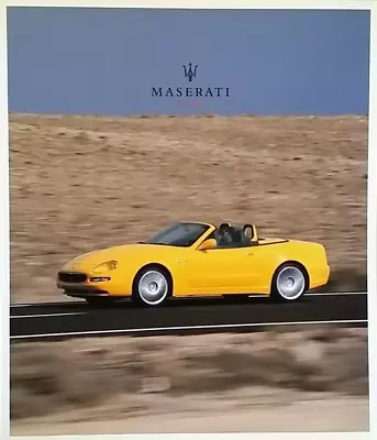 2003 MASERATI SPYDER Deluxe Sales Brochure Catalog US 03 3200 GT V8 • $25