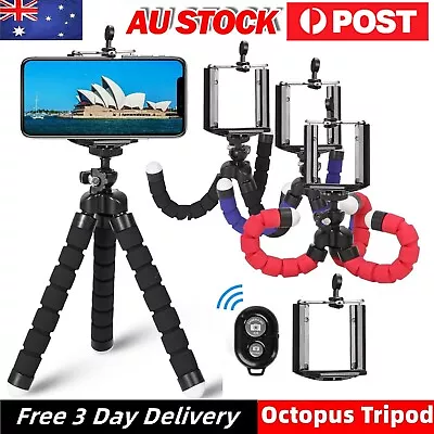 $9.99 • Buy Phone Flexible Octopus Tripod Stand Holder For GoPro Camera + Bluetooth Remote