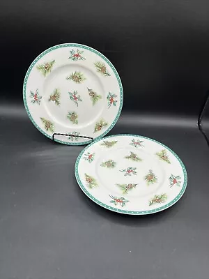 Set Of 2 Mikasa Christmas Wish Salad/Bread Plates 8 1/2” Good Used Condition • $15.99