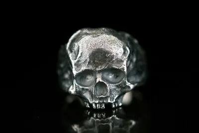 Silver 925 Memento Mori Skull Ring Rare • $79