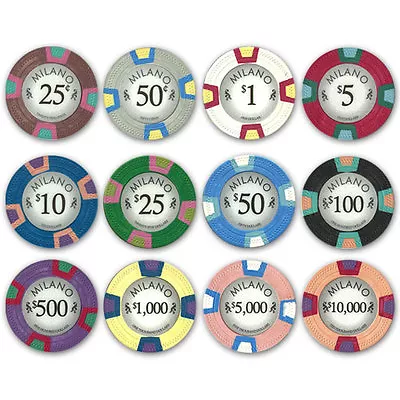 New Bulk Lot Of 400 Milano Clay Poker Chips - Pick Denominations! • $166.99
