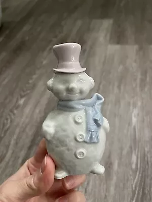 Vintage LLADRO Snowman Christams Ornament Handmade In Spain 1991 • $17.99