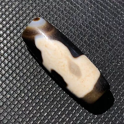 Magic Tibetan Old Agate Mercy Guanyin Cinnabar Totem DZi Bead 11*30mmH013 • $14.99